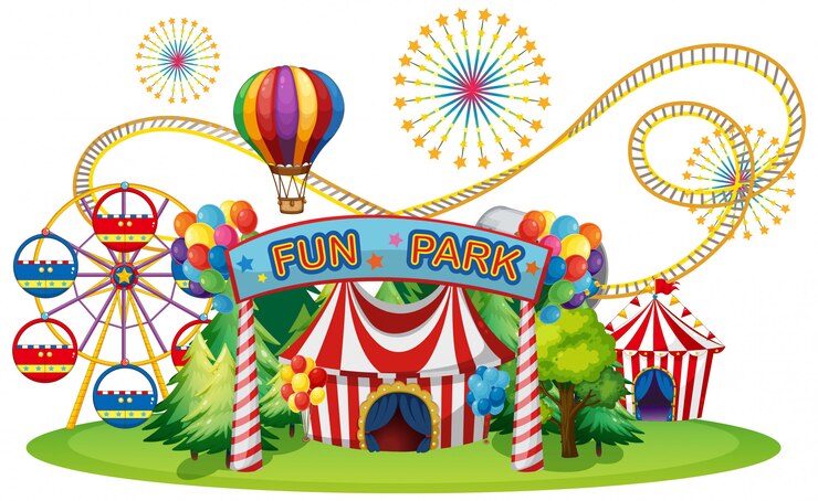 Vecteur un cirque et une fête foraine