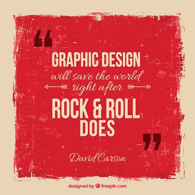 Citation De Design Graphique Dans Un Style Plat