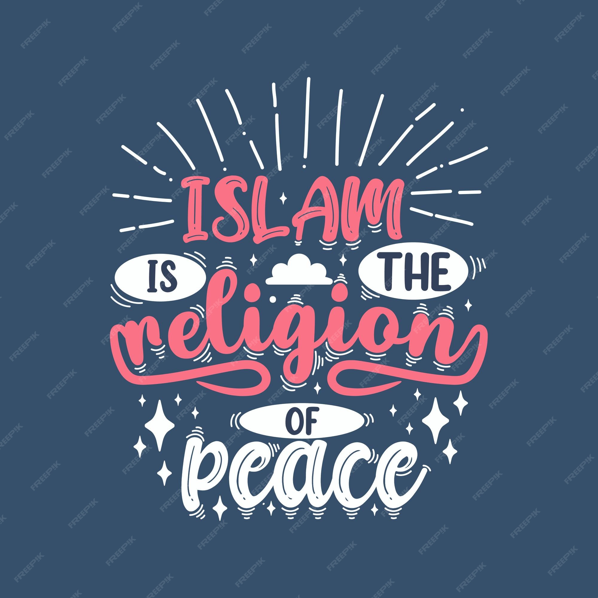 Citation Islamique Lettrage Mois Sacre Ramadan Vecteur Premium