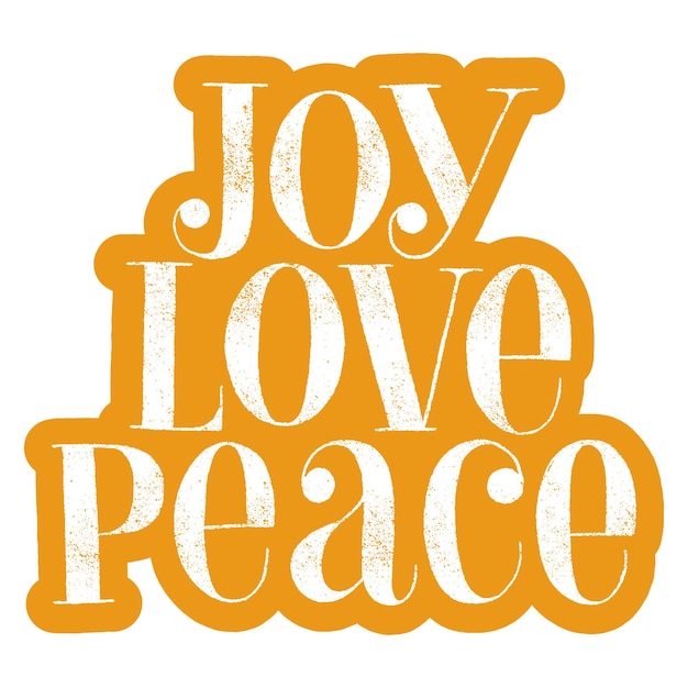 Citation De Lettrage Dessiné à La Main Joy Love Peace Pour La Période De Noël. Texte Pour Les Médias Sociaux, Impression, T-shirt, Carte, Affiche, Cadeau Promotionnel, Page De Destination, éléments De Conception Web. Illustration Vectorielle