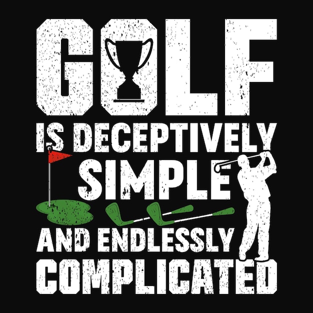 Vecteur citations de golf disant conception de t-shirt, éléments vectoriels de golfeur.