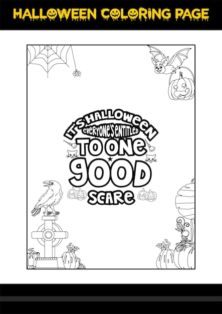 Citations d'Halloween à colorier Coloriage d'Halloween pour les enfants