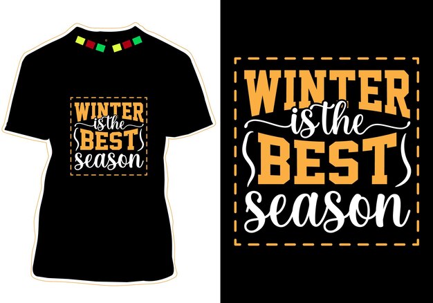 Citations d'hiver T-shirt Design Vector