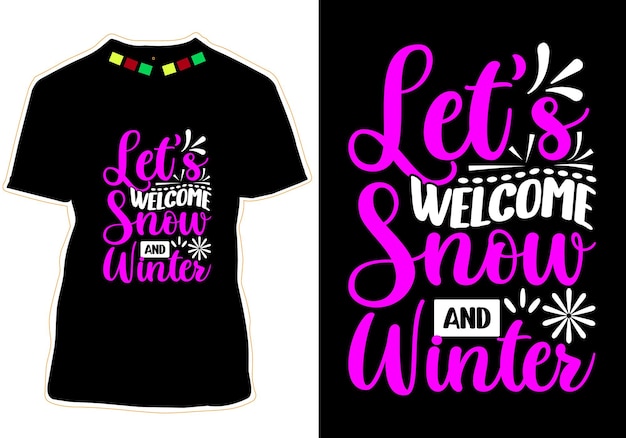 Citations D'hiver T-shirt Design Vector