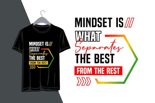 Citations De Motivation De Conception Graphique Mindset Pour Les T-shirts