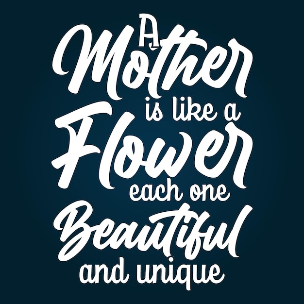 Vecteur citations de t-shirt de typographie de la fête des mères