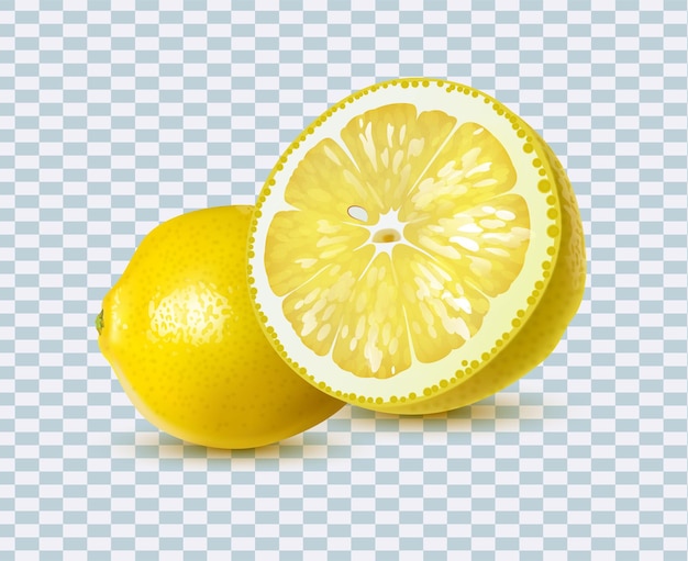 Citrons frais sur fond blanc