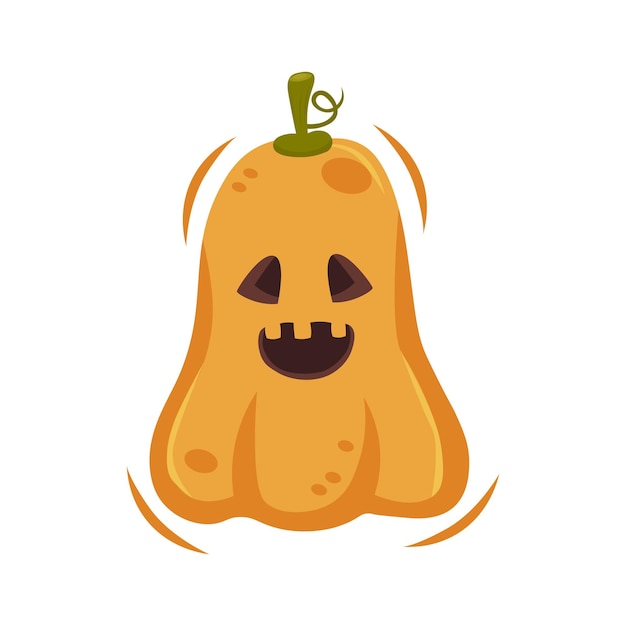 Citrouille Abstraite Orange Avec Le Sourire Pour Votre Conception D'halloween