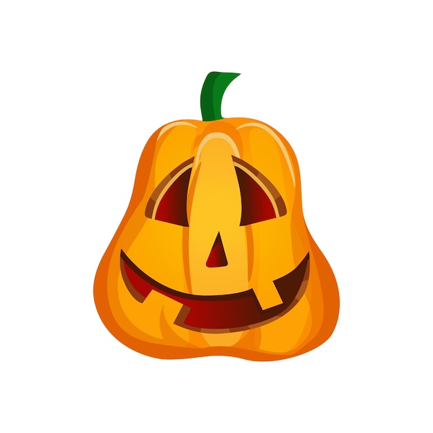 Citrouille Festive Pour Halloween Sur Un Fond Blanc Vector