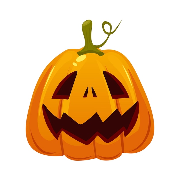 Citrouille réaliste pour les vacances d'Halloween sur un fond blanc