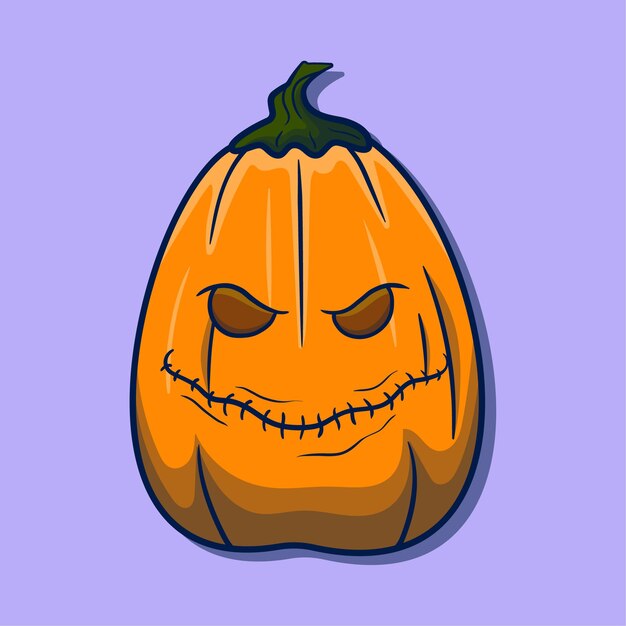 Vecteur citrouilles d'halloween de dessin animé isolé