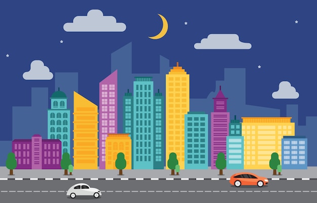 City Cityscape Skyline Landmark bâtiment rue du trafic