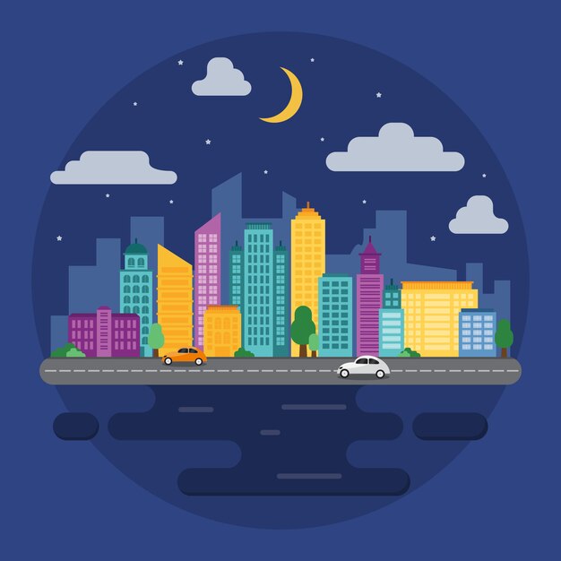 City Cityscape Skyline Landmark bâtiment rue du trafic