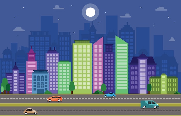 City Cityscape Skyline Landmark bâtiment rue du trafic