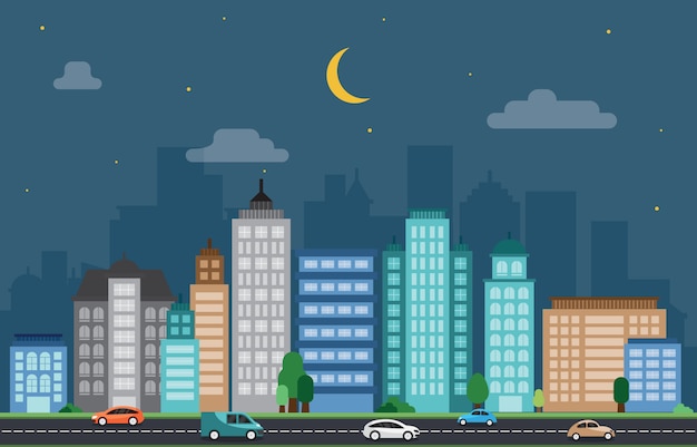 City Cityscape Skyline Landmark bâtiment rue du trafic