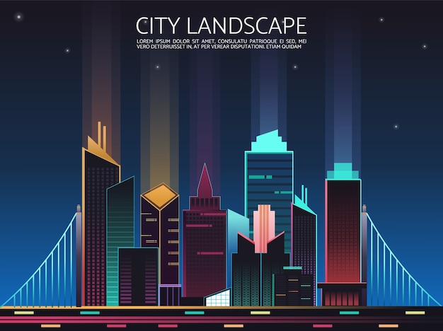 City Skyline Nuit