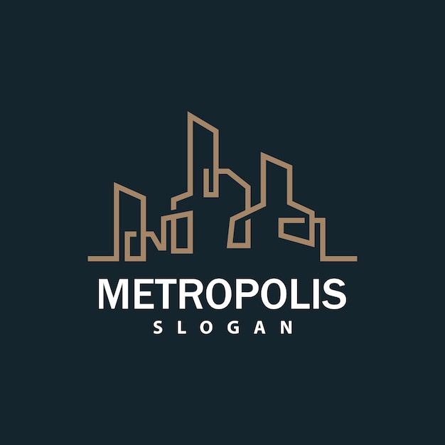 Cityscape Logo Metropolis Skyline Design City Building Vector Icon Symbole Illustration