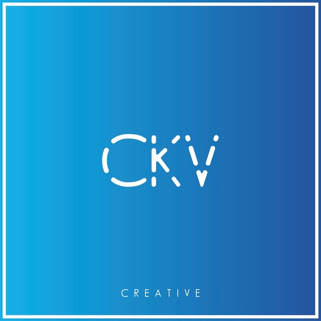 Vecteur ckv premium vector dernier logo design créatif logo vecteur illustration logo monogramme minimal