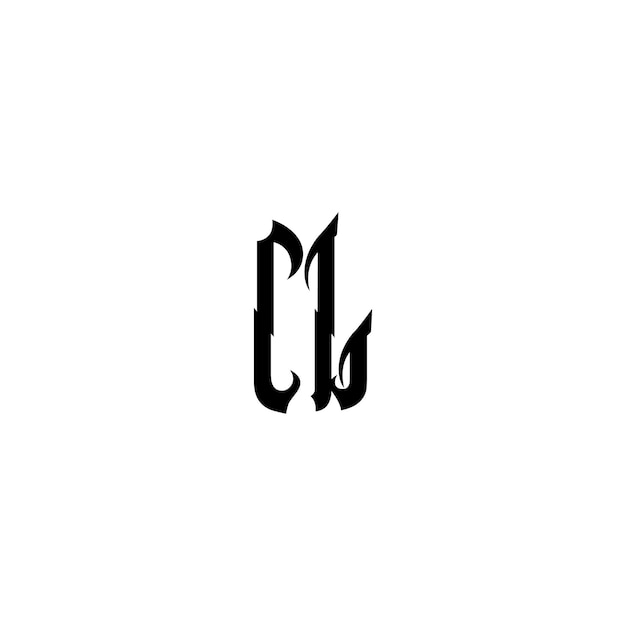 Vecteur cl monogramme logo design lettre texte nom symbole monochrome logo alphabet caractère simple logo