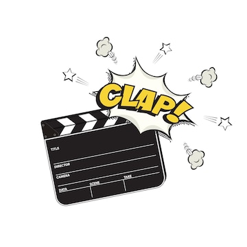 Clap De Cinéma Faisant Du Son Clap Filmant Un Film Ou Un Clapboard