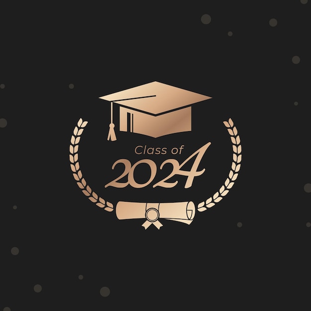 Classe De 2024 Année Graduation Of Decorate Félicitation Avec Couronne