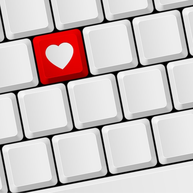 Clavier avec bouton coeur