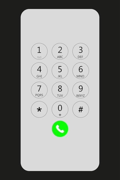 Vecteur clavier avec chiffres et lettres sur l'écran du téléphone clavier d'interface utilisateur pour smartphone modèle de clavier sur un appareil tactile illustration vectorielle