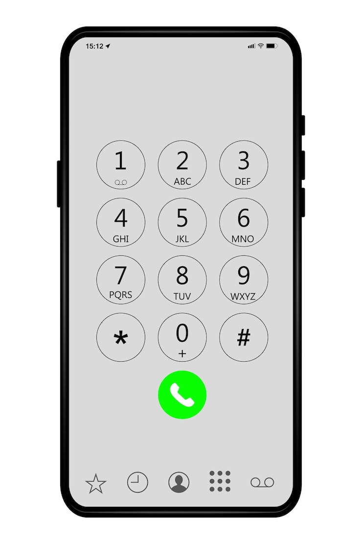 Vecteur clavier avec chiffres et lettres sur l'écran du téléphone clavier d'interface utilisateur pour smartphone modèle de clavier sur un appareil tactile illustration vectorielle