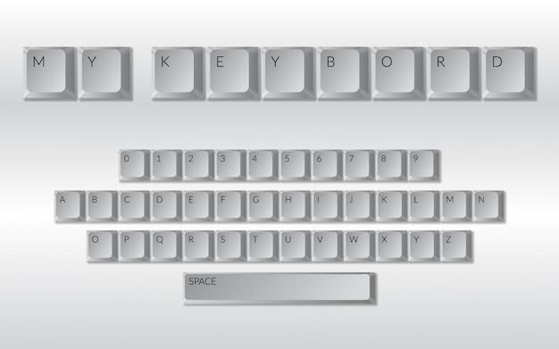 Vecteur clavier et chiffres modifiables