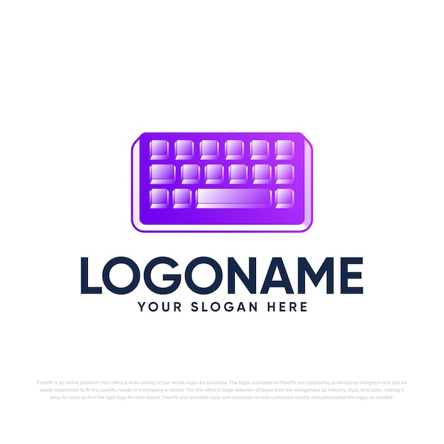 Vecteur clavier logo design vecteur premium