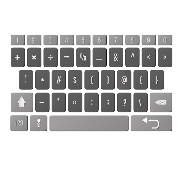 Clavier moderne de vecteur de smartphone