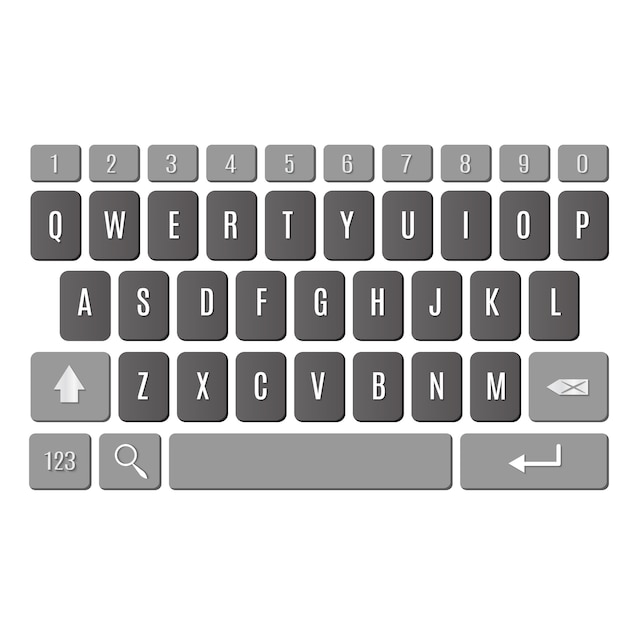 Vecteur clavier de smartphone