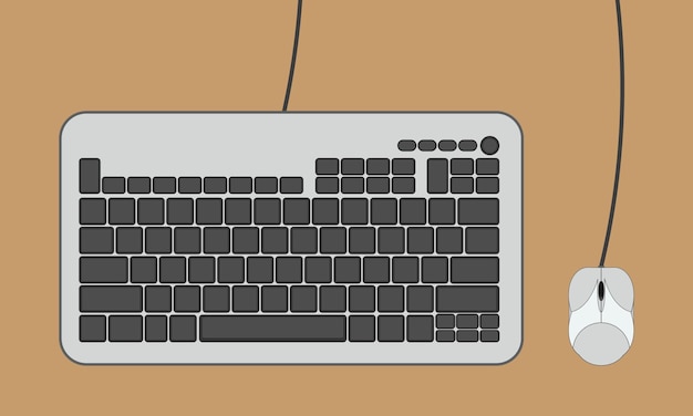 Vecteur clavier et souris d'ordinateur isolés sur fond. illustration vectorielle. ep 10.