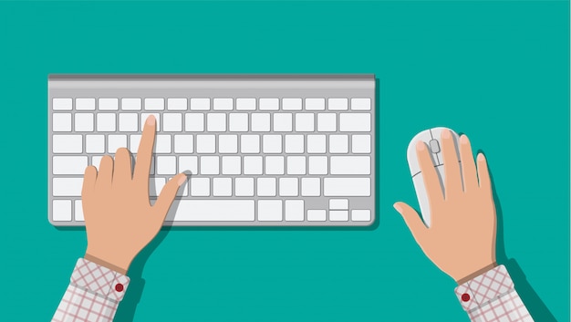 Clavier et souris d'ordinateur modernes