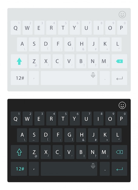 Vecteur clavier virtuel smartphone