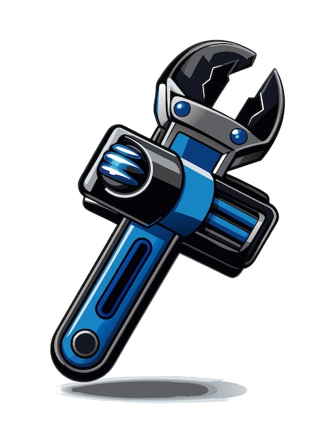 une clé bleue avec une poignée bleue qui dit "xon it"