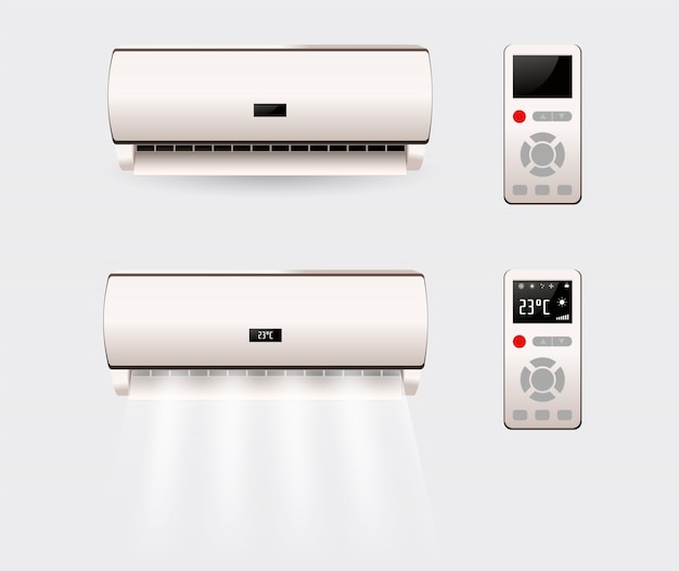 Climatiseur à Air Frais Isolé. Illustration