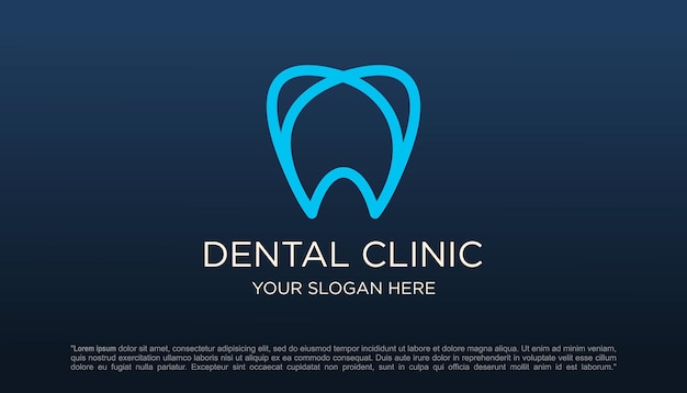 Clinique Dentaire Dent Logo Design Illustration Vectorielle