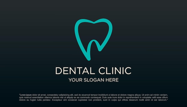 Clinique Dentaire Dent Logo Design Illustration Vectorielle