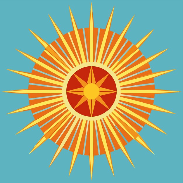 Clip art de modèle Sunburst et conception vectorielle avec un fond blanc