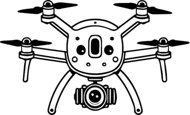 Vecteur clipart 2 de la caméra vectorielle du drone