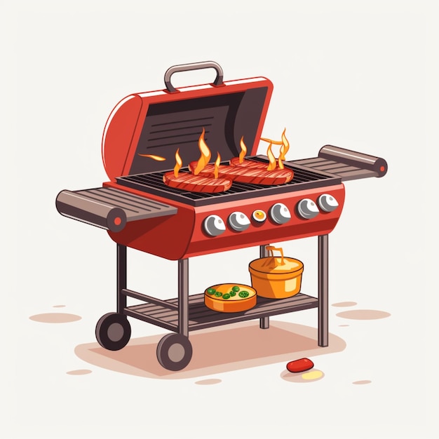 Clipart de barbecue isolé sur un fond transparent