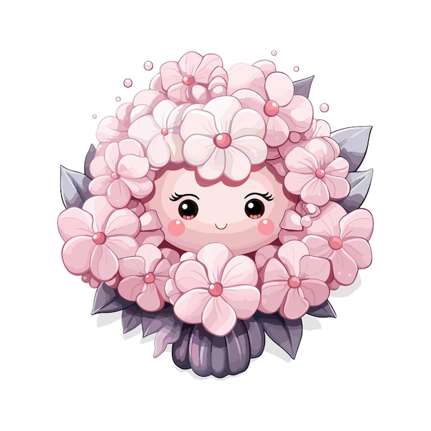 clipart de bouquet de mariée kawaii