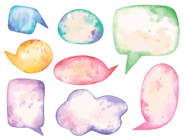 Clipart De Bulle De Discours Aquarelle