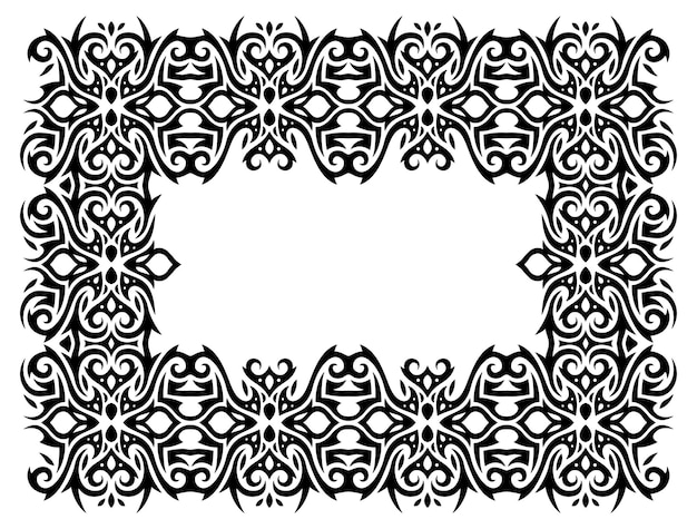 Clipart Avec Cadre Rectangle Tribal Vintage