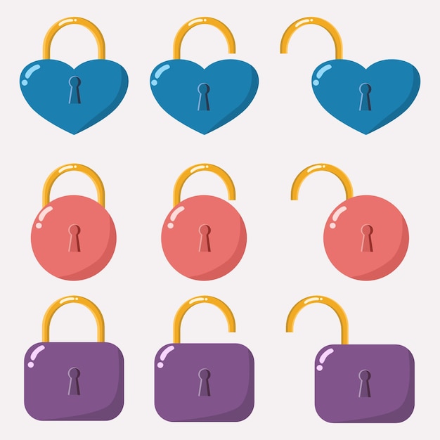 Vecteur clipart de clé de cadenas dessiné à la main