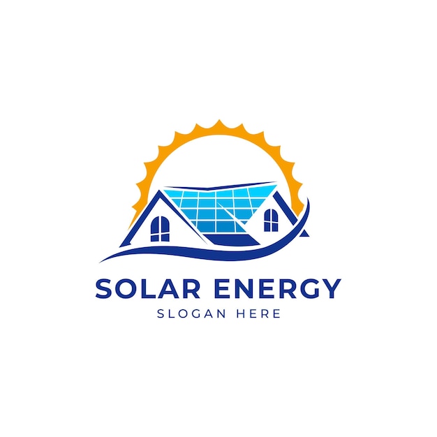 Clipart De Conception De Logo D'énergie Solaire De Maison Solaire Convient Aux Entreprises De Technologie Solaire