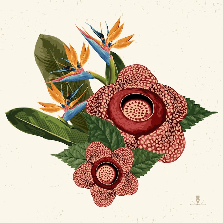 Vecteur clipart de l&#39;été tropical. emblème de l&#39;été utile pour la conception de fond.