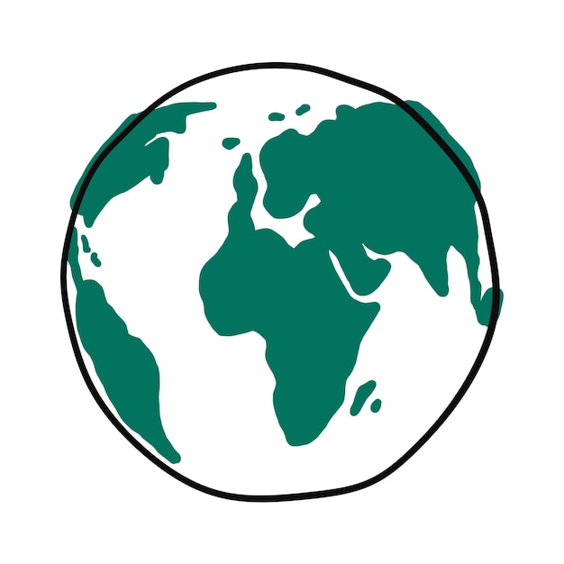 Clipart d'illustration vectorielle globe simple