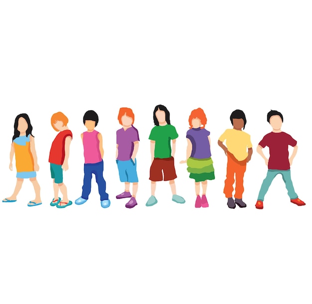 Clipart d'illustration vectorielle de mode pour enfants